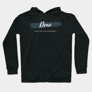 Deno Runtime Environment Paint Smear Hoodie